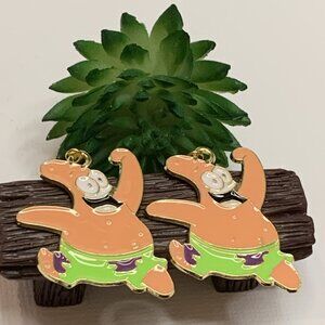 Sponge Bob Earring, Patrick Starfish, Patrick Earring, Gift Idea, Silly Earring